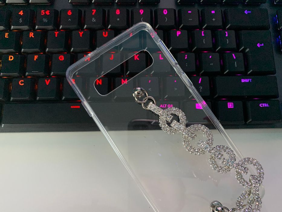 Husa silicon cu bratara de mana pt. Samsung Galaxy S10, S10+, S10 Plus