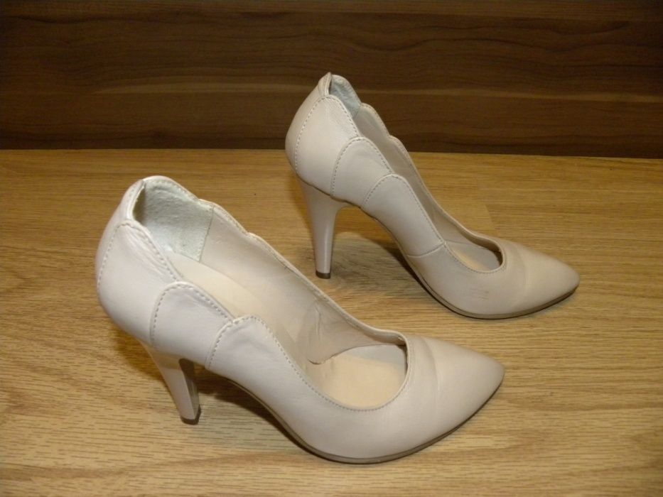 pantofi stiletto -piele naturala - roz perlat 36-37