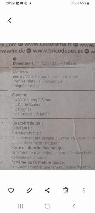 Vând  usa glisanta pt dus