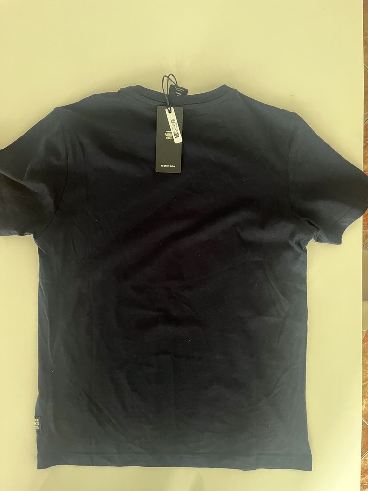 Младежка тениска G Star S/S Regular Logo - Navy