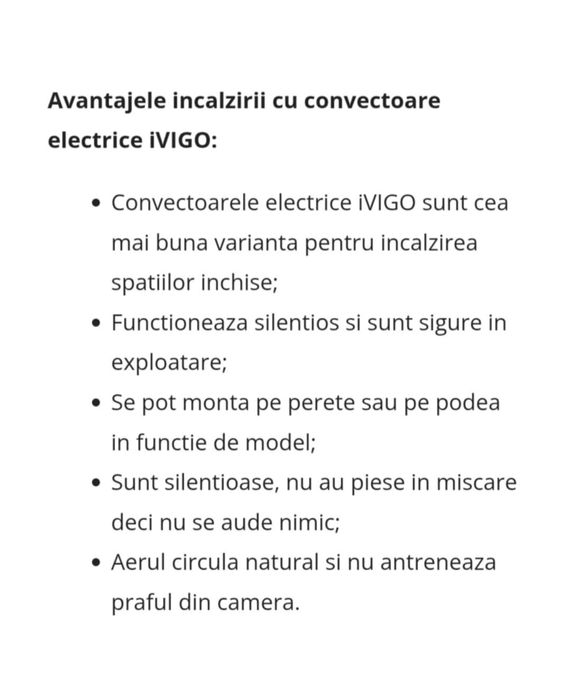convector / calorifer electric cu termostat