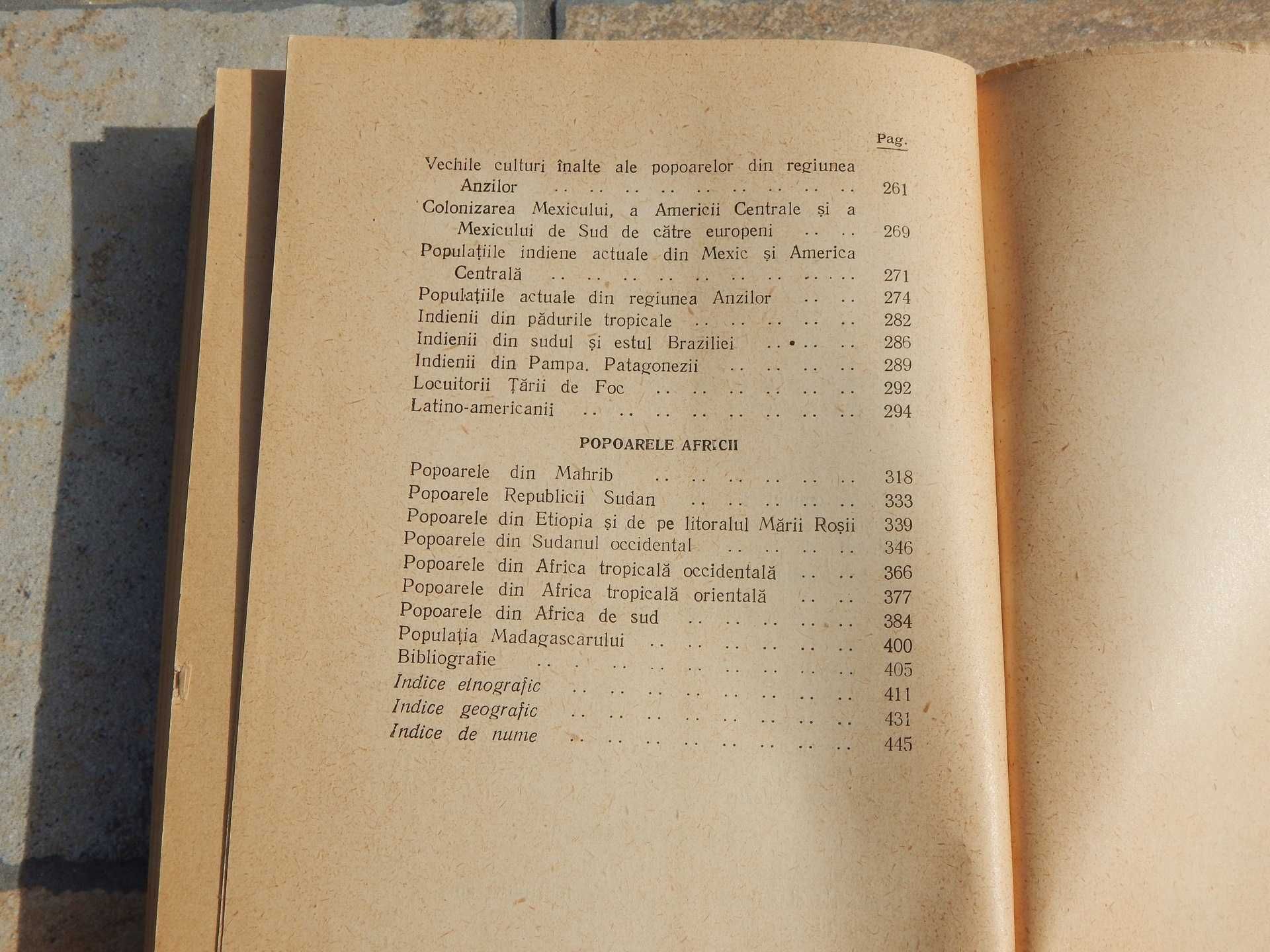 Etnografia continentelor Australia si Oceania, America, Africa 1959