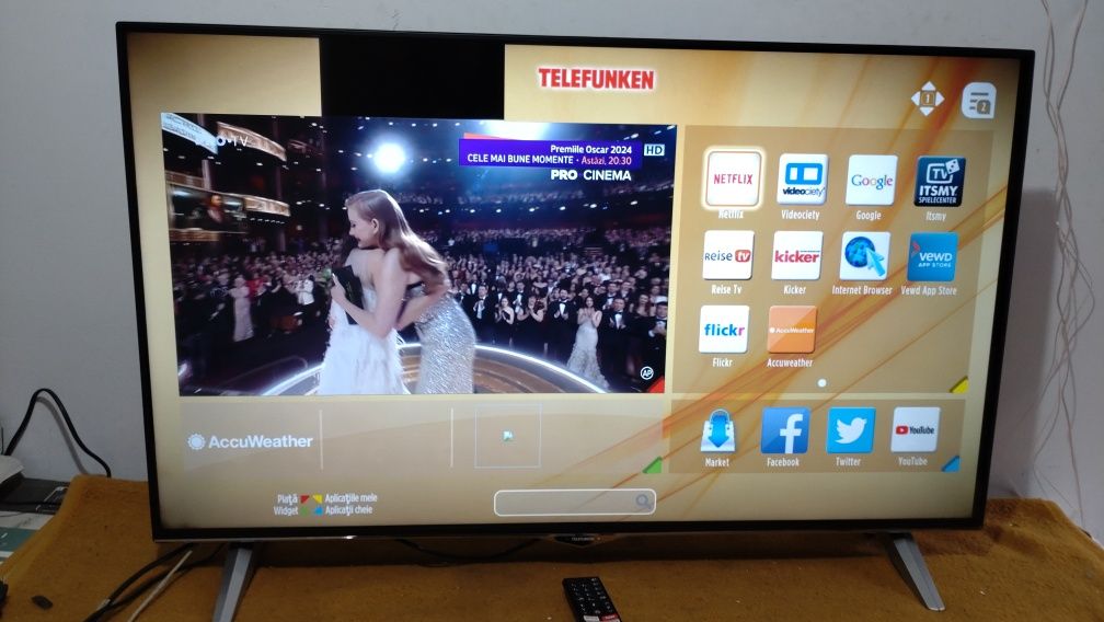 Televizor led Smart 4K ultra HD Telefunken 122 cm WiFi