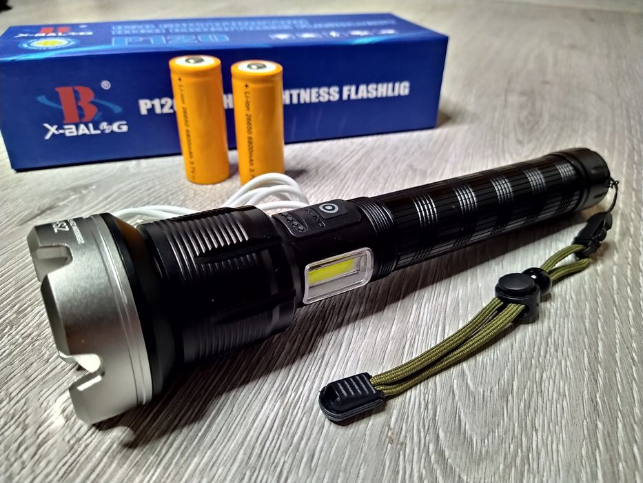 CREE XHP120  Lanterna PROFESIONALA, 100% metal cu led twelvecore + COB