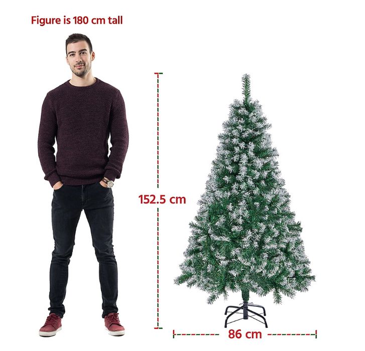 Изкуствени Коледни елхички със сняг в различни размери