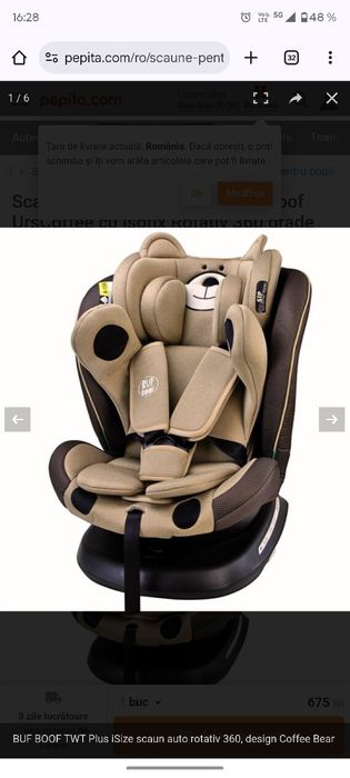 Vand scaun auto 0-36 kg