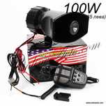 Гарга 100W - 12V DC/ 5 режима сирена полиция линейка