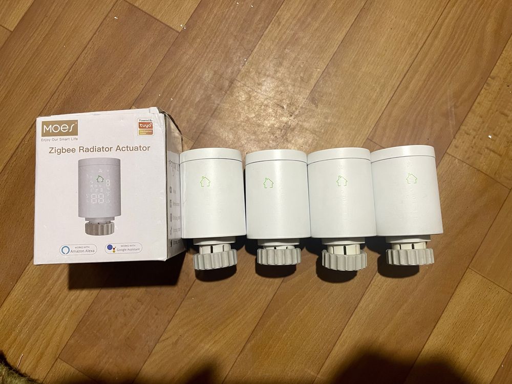 Термостат Tuya Zigbee TRV термоголовка, привод радиатора клапан Яндекс
