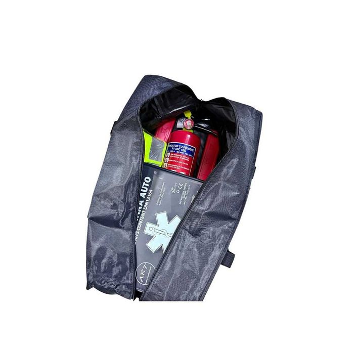 Kit siguranta Trusa medicala 2 x Triunghiuri Stingator Vesta si Geanta