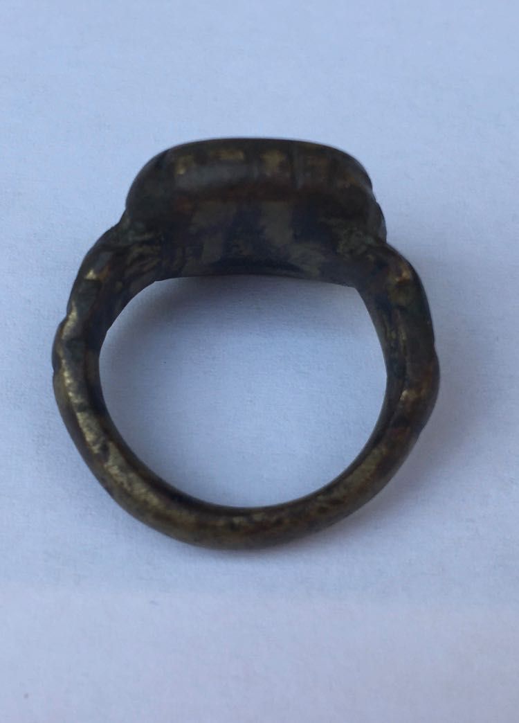 Inel antic medieval sigilar negustoresc foarte vechi