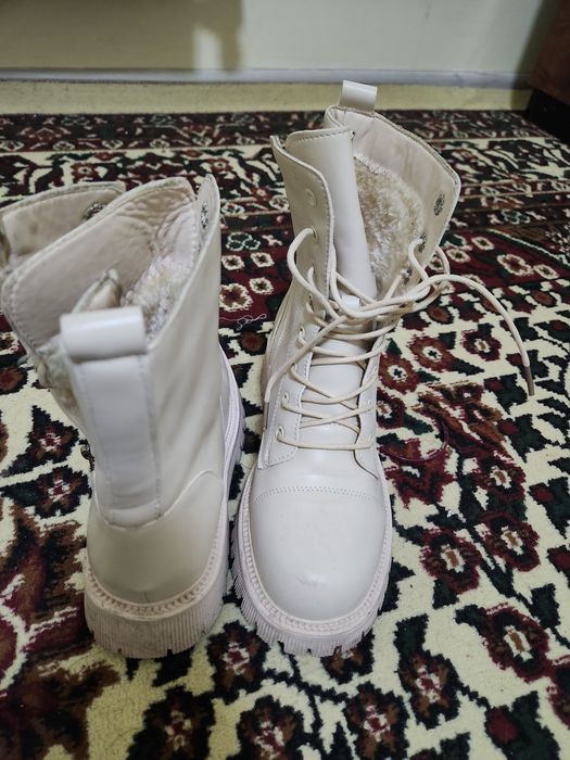 qizlar, ayollar uchun qor poyafzallari, krem ​​rangli, buzilmagan,