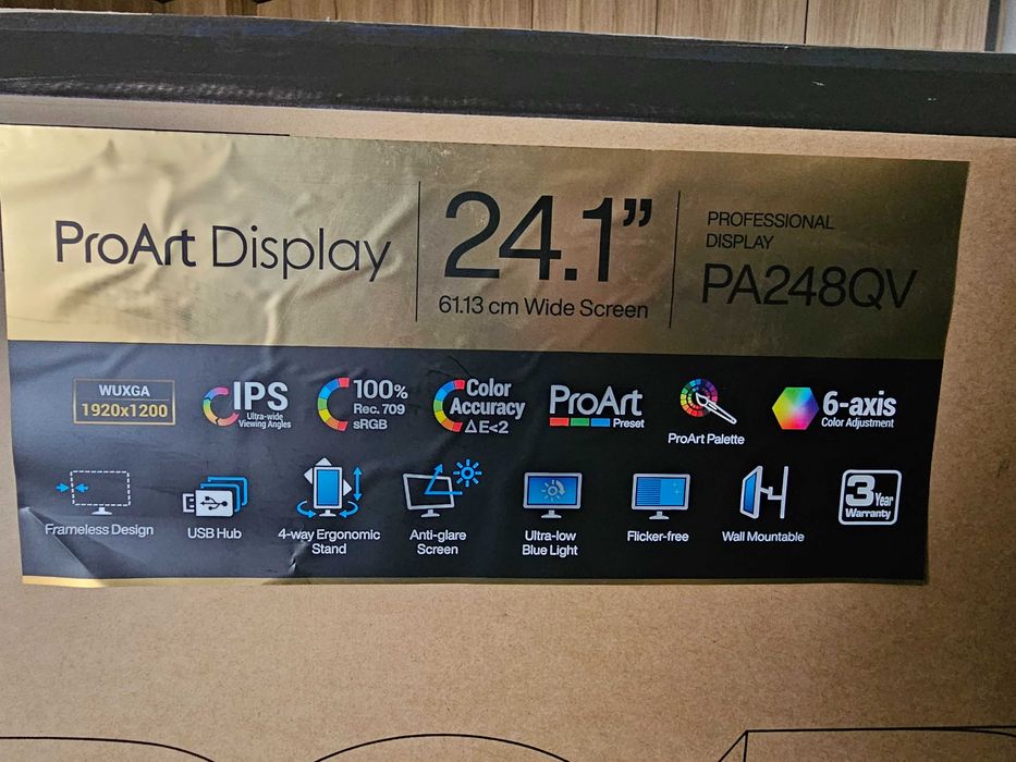 Asus Pro Art PA248QV | 75 Hz | IPS | 24.1 inch | 1920x1200| в гаранция