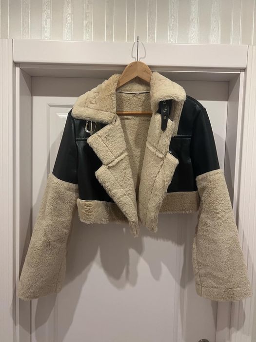 Дамско яке с пух / кожено яке