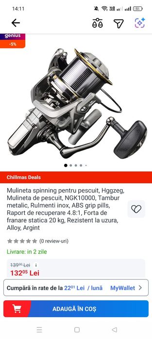 Mulinete pescuit noi, somn, crap, spining.