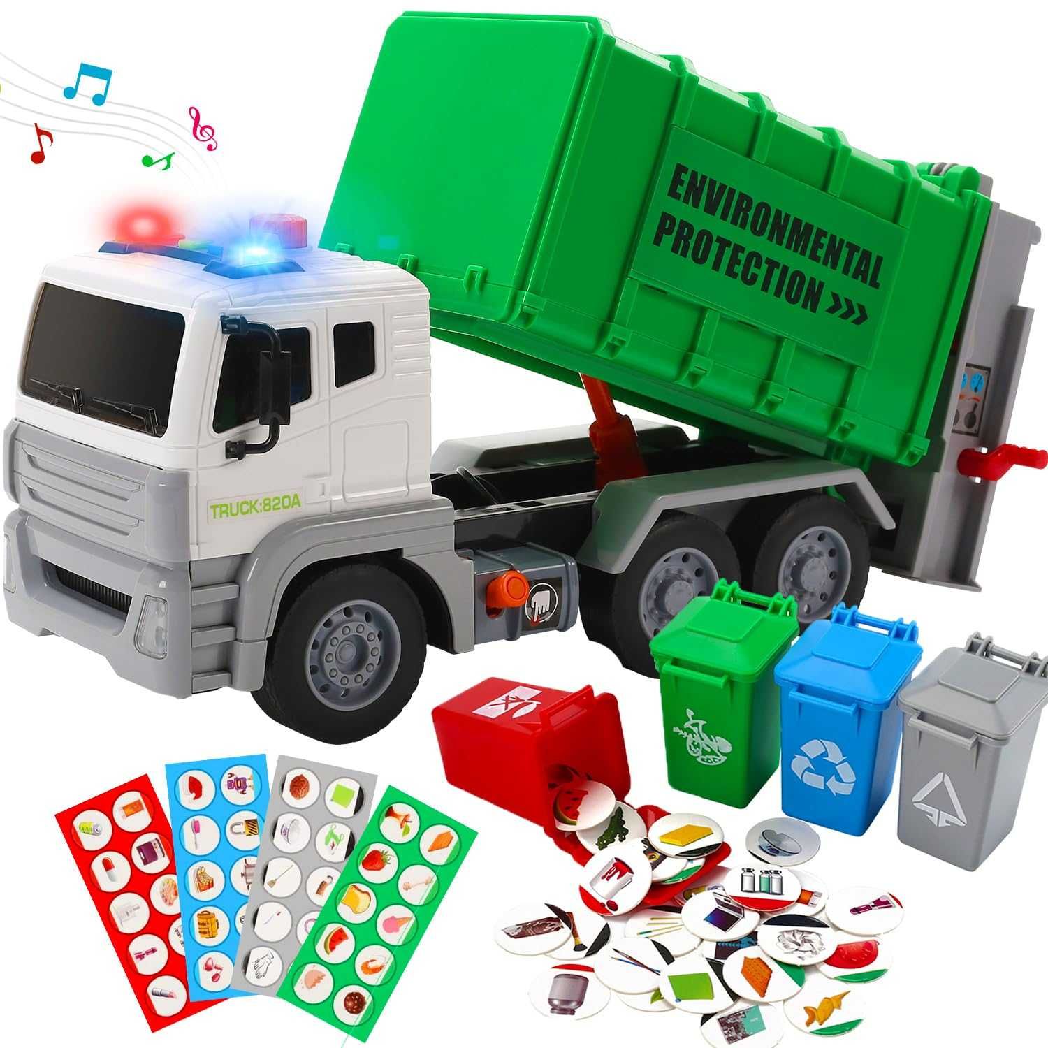 Jucării Camion de gunoi Camion de gunoi Camion de reciclare hard