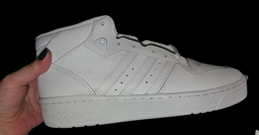 Adidas Originals, Rivalry Mid, Alb, Piele Naturala, Gleznă înaltă