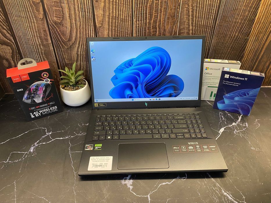 Игровой ноутбук Acer Nitro V15 / Ryzen 5-7535HS/16GB/512GB/RTX2050-4GB