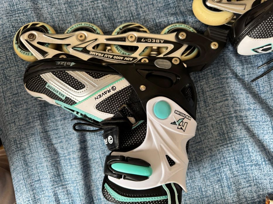 Role Raven Pulse Black/Mint reglabile mărimea 37-40