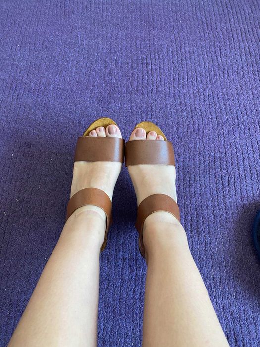 Sandale piele cu platforma made in Italia