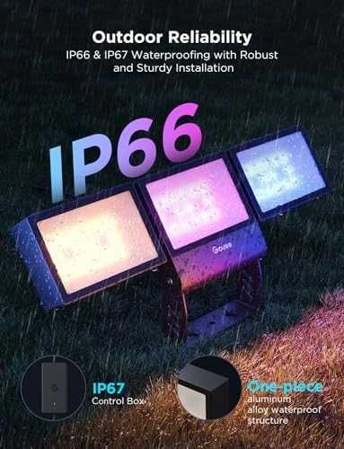 Нов IP66 Водоустойчив Govee Външен Прожектор с Музикални Ефекти
