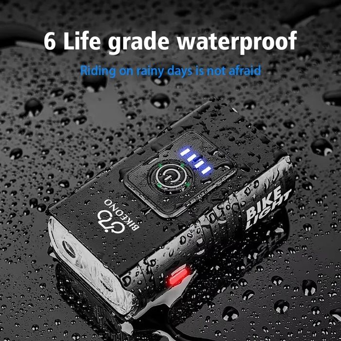 Lumina bicicleta far puternic pe led 1000 lumeni acumulator 1200 Mah
