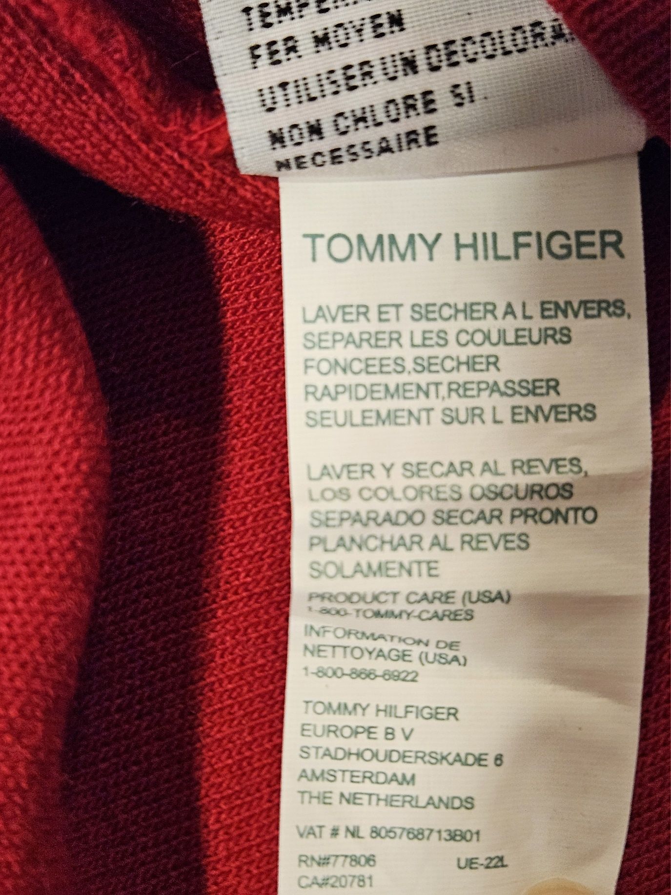 Pulover Tommy Hilfiger rosu marime XXL