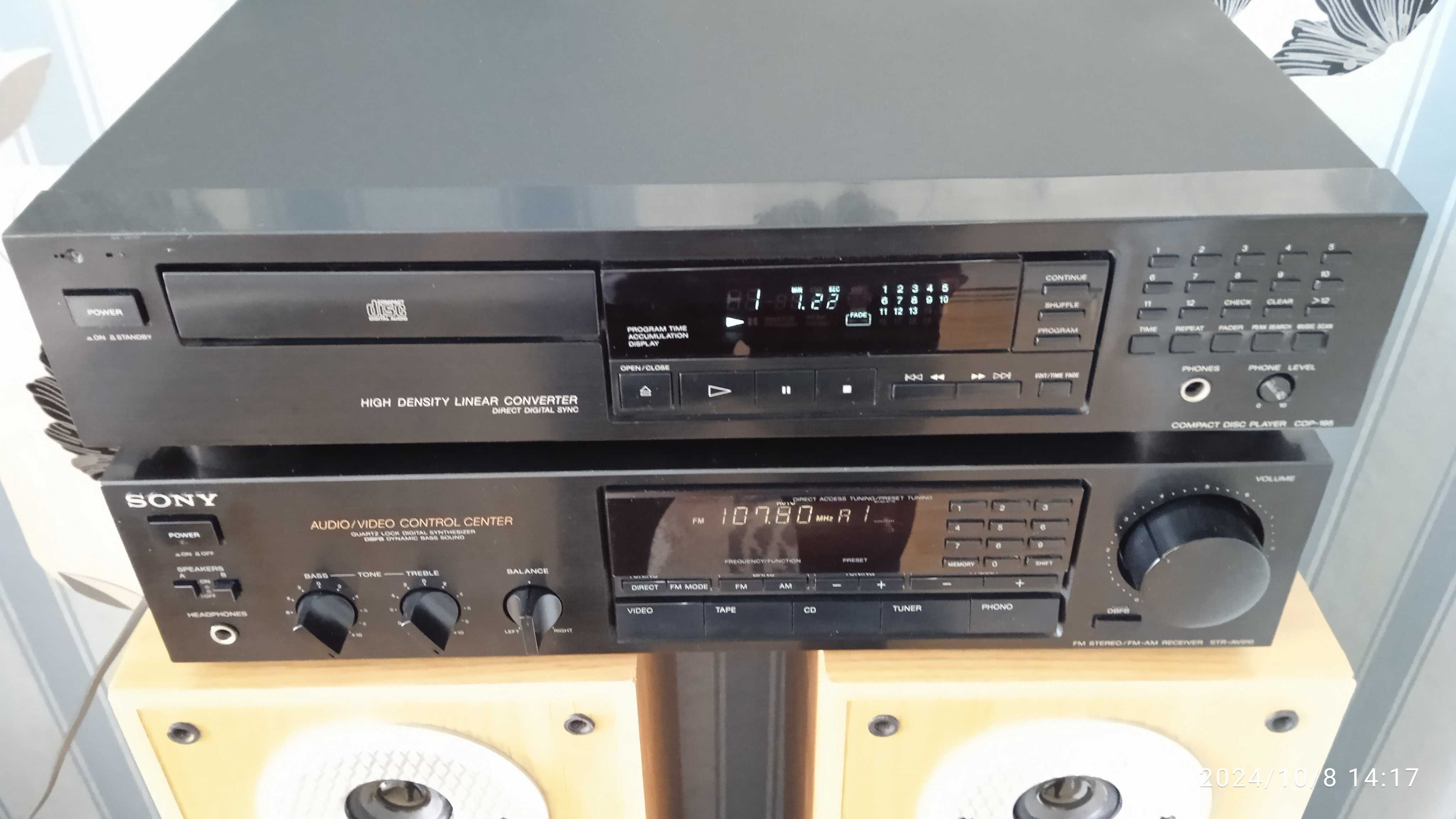 Уредба Sony + Тонколони Eltax ресивър цд плеър receiver сони cd player