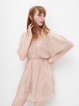 Rochie superba fina paiete pe tul maneci fluture versatila chic classy