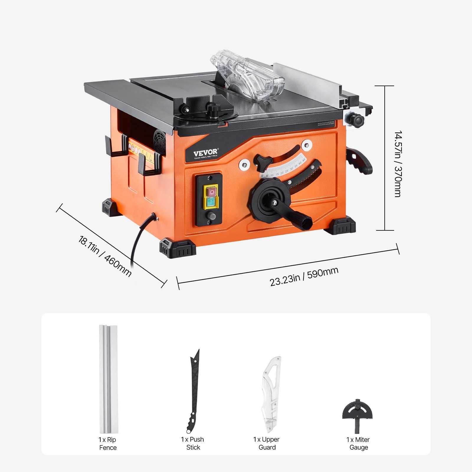 Fierăstrău circular 1200W, 210 mm, tăiere max. 225 mm, 4800 RPM