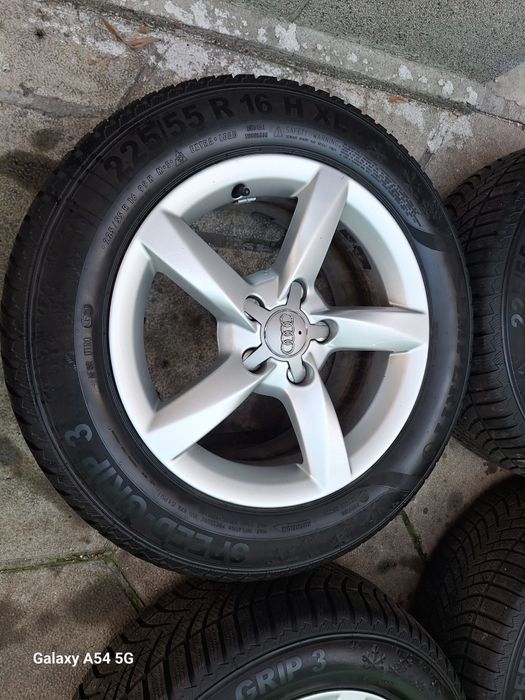 16цола 5х112 Ауди 66,6мм+зимни 225/55/16