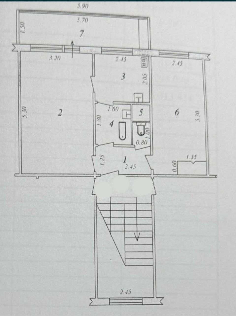 Ташсельмаш Ашхабад парк 2/2/4 51м² Евро
