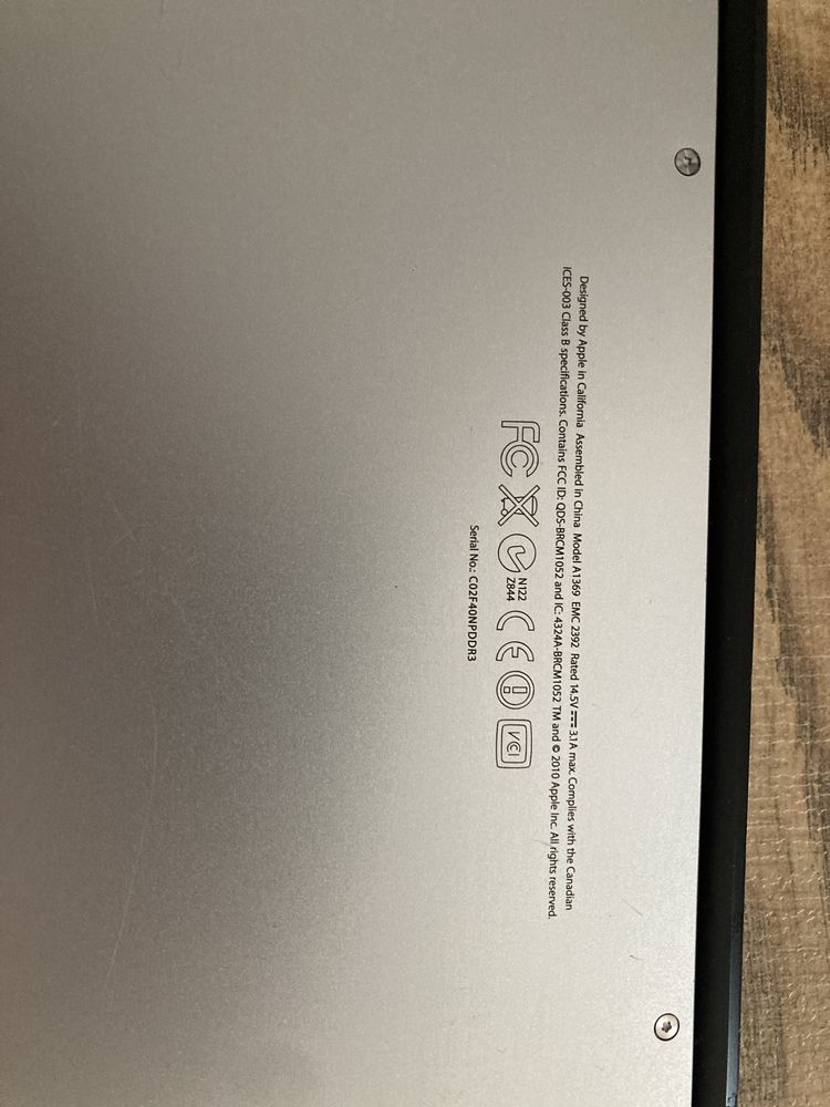 MacBook Air 13 Late 2010 ,SSD 128 GB