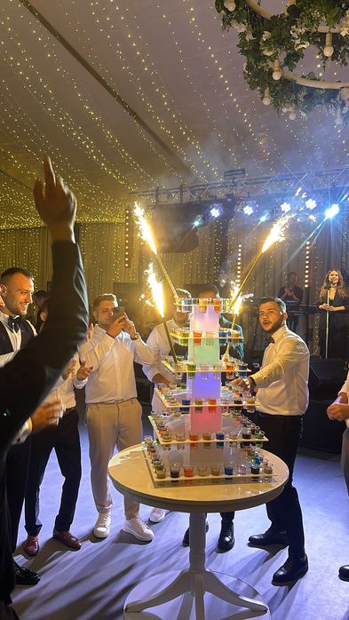 Cabina foto fum greu artificii reci candy bar/cheese bar tort shoturi