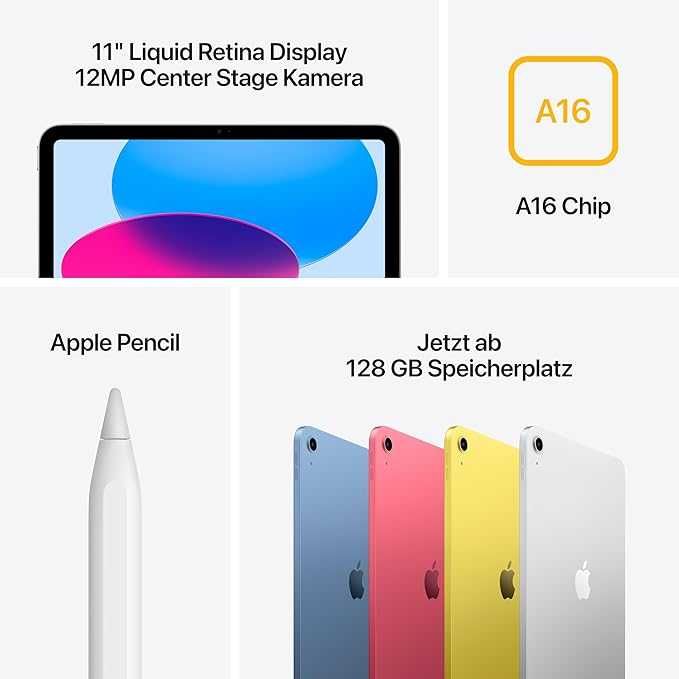 Нов! 12м. Гаранция! Apple iPad A16 10.9 11.Gen (2025) 128GB WiFi A3354