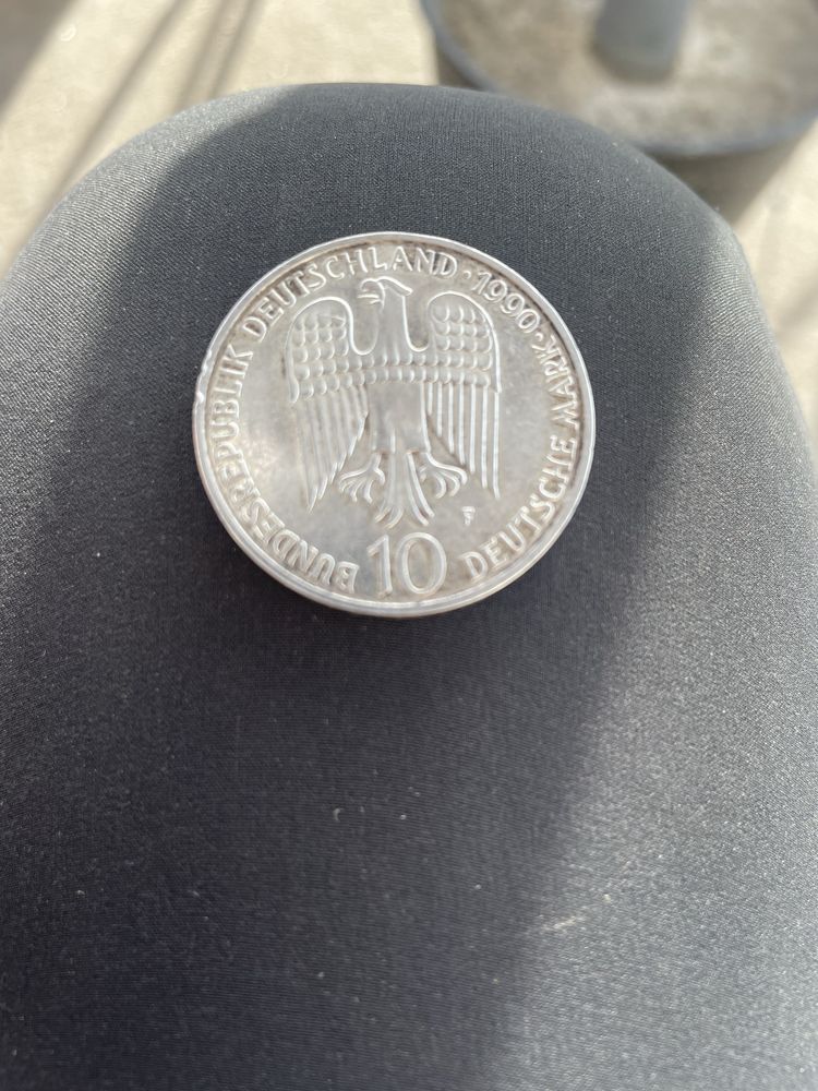 Сребрна монета 10 марки 1990г