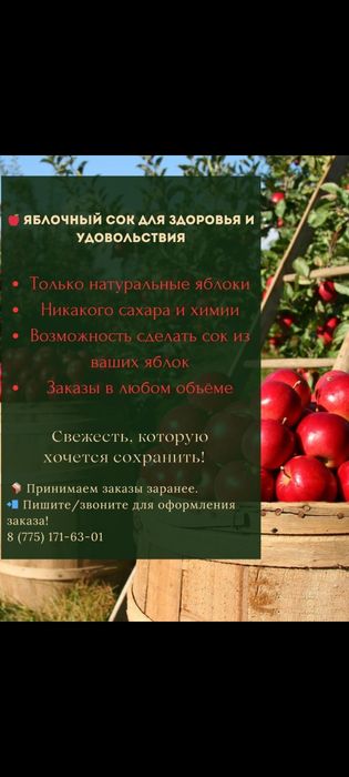 Свежий яблочный сок