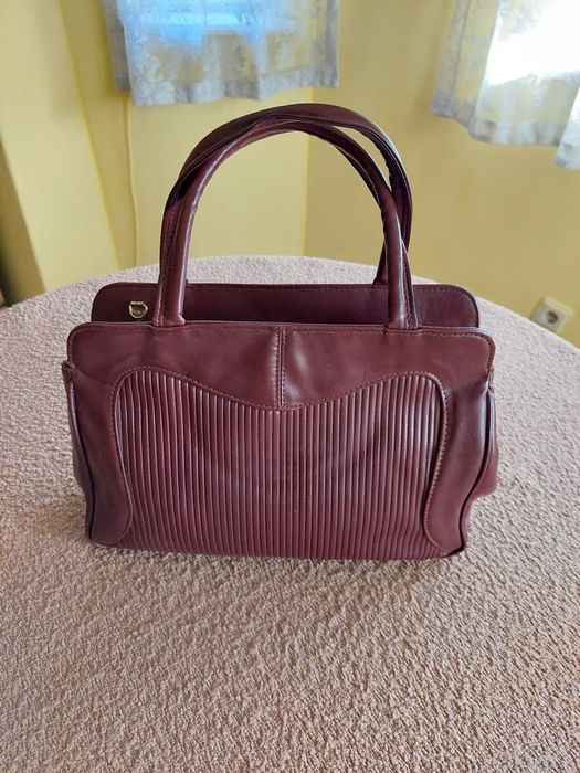 Дамска чанта еко кожа Бордо цвят