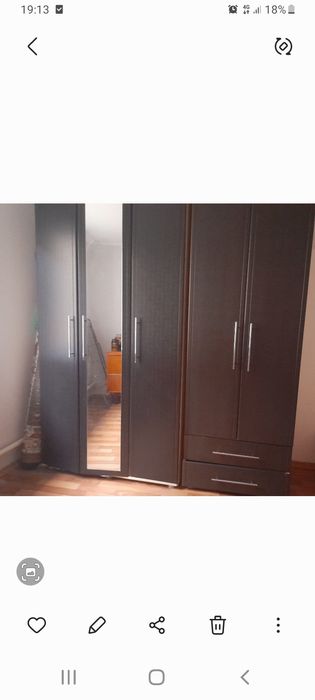 Продам угловой диван, платяной шкаф, детский кроватки. Недорого. Бу