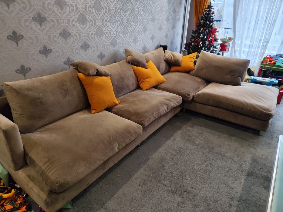 Диван от гъши пух и плюш 325/220