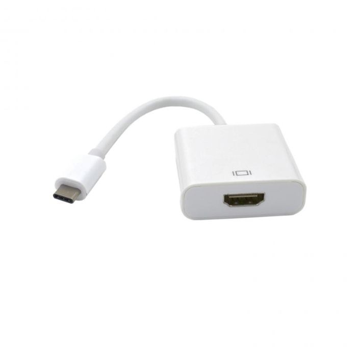 Мультимедийный конвертер USB3.1 typeC M на HDMI F, 15см, White\Gold