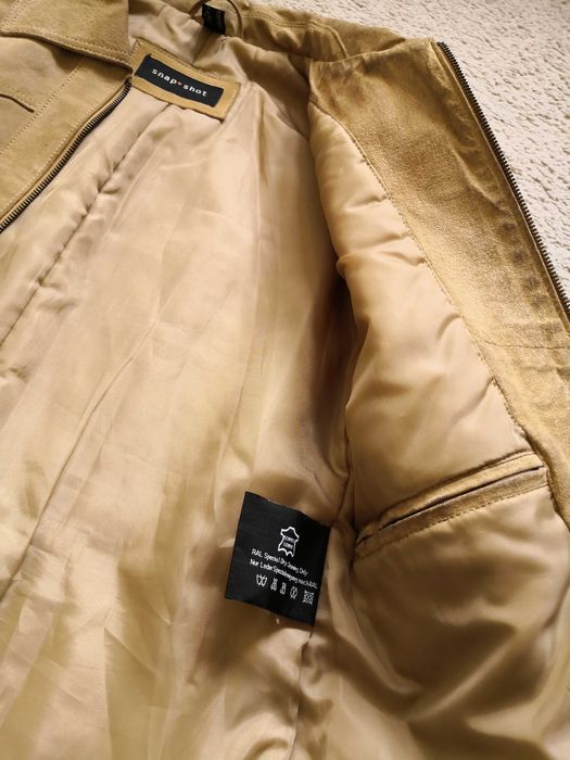 Кожено (естествен велур) яке Snap Shot