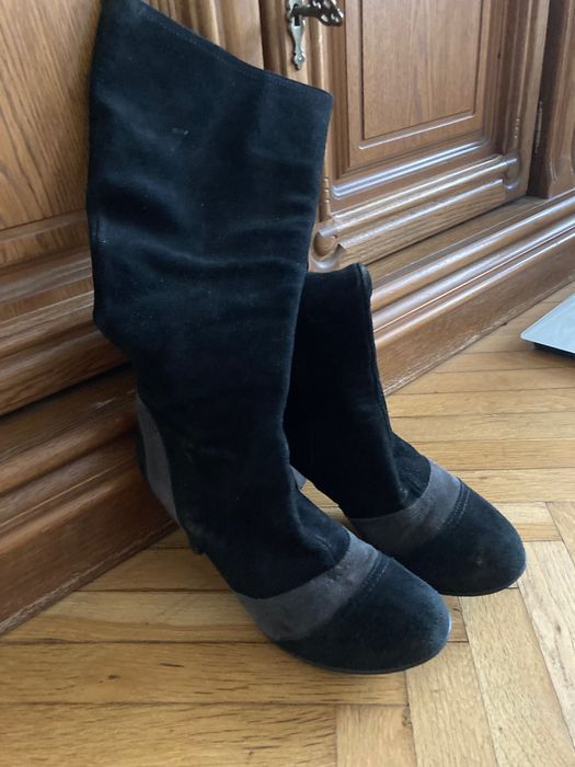 Велурени Дамски ботуши