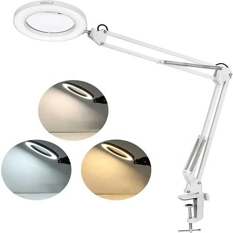 Lampa cu lupa, Manichiura si Cosmetica, Marire 10x, 2 Moduri de Fixare