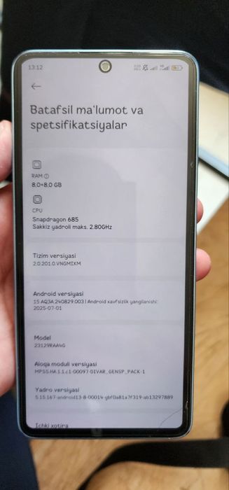 Redmi note 13 256/8+8