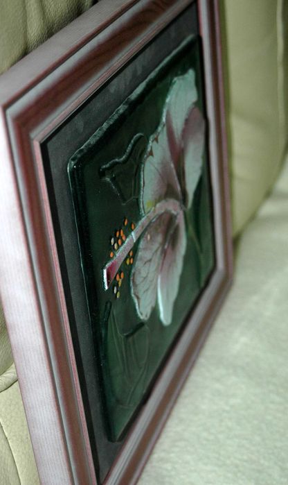 Tablou arta sticla in relief foarte deosebit dimensiuni 34 30 colectie