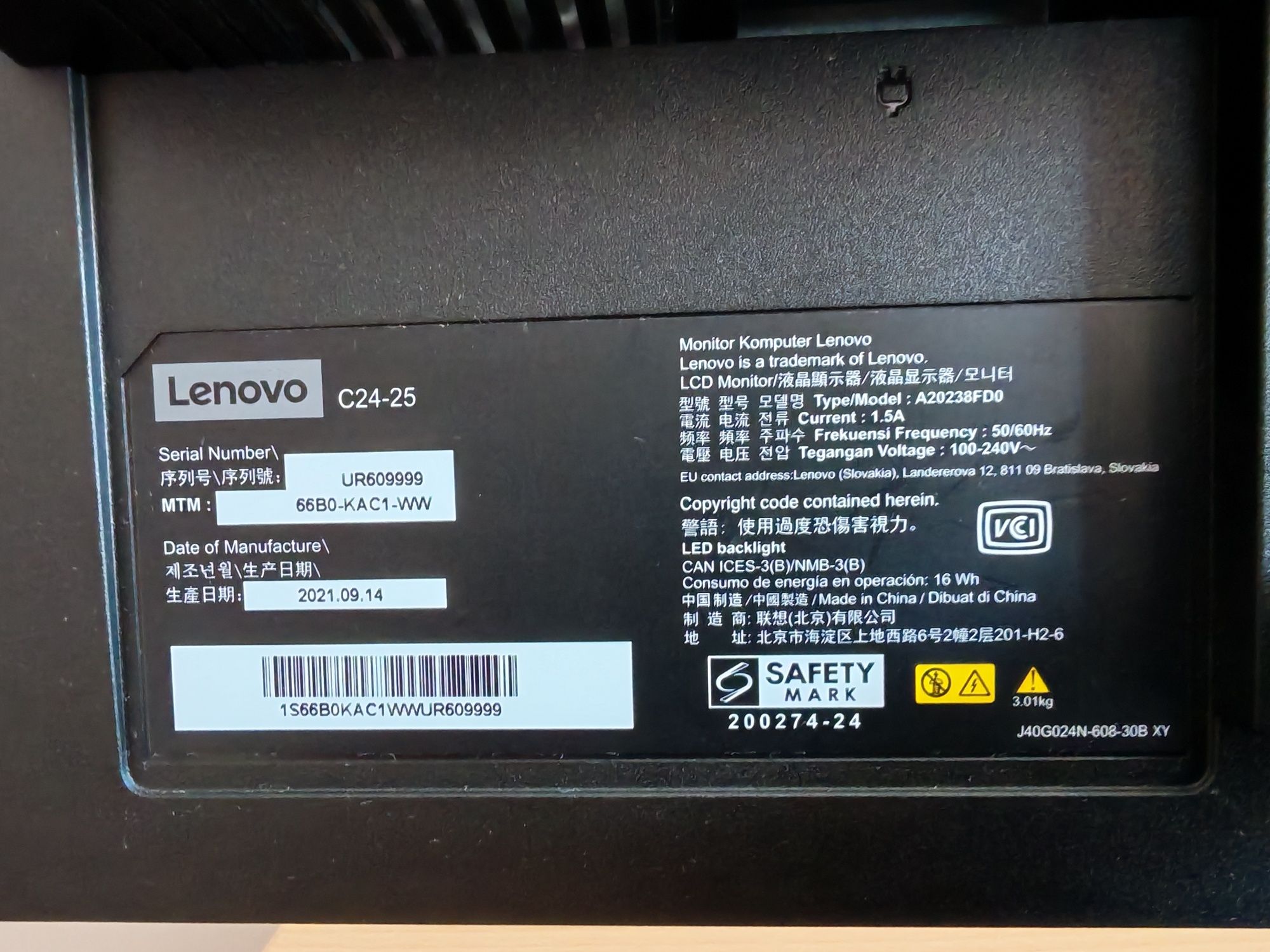 Monitor Lenovo C24-25