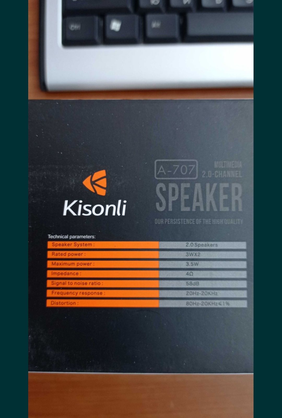 Компютърни колонки Kisonli A-707 USB 2.0