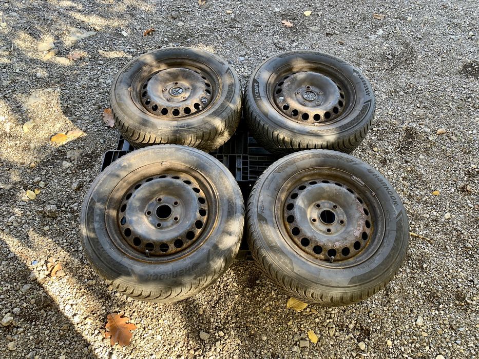 Железни джанти 15" 5x112+ЗИМНИ ГУМИ DOT3023 за Vw,Audi,Skoda,Seat