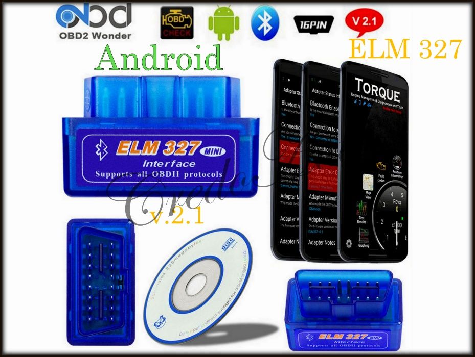 Bluetooth ELM327 v2.1мини автомобилна диагностика OBD II