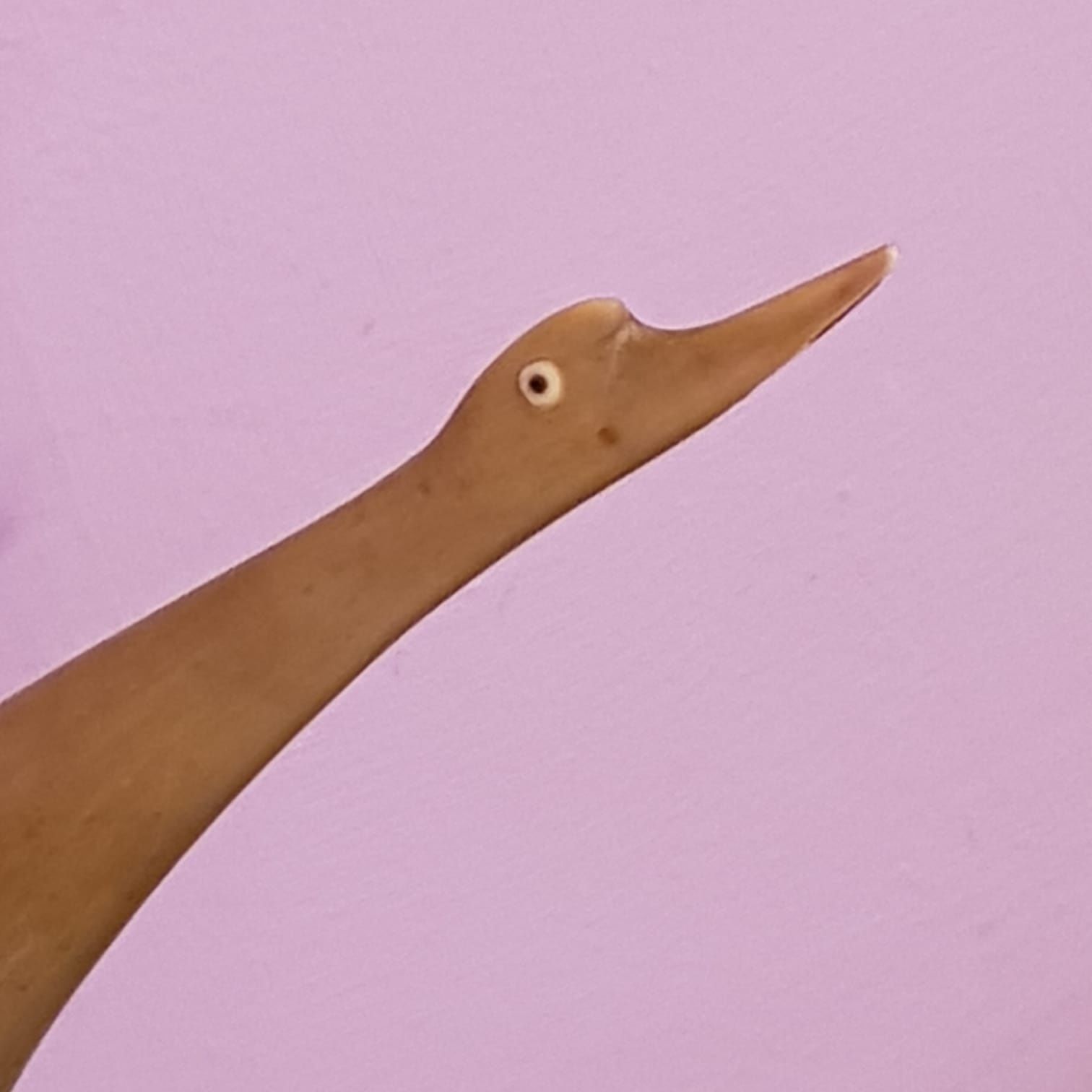 sculptura pasare din corn animal